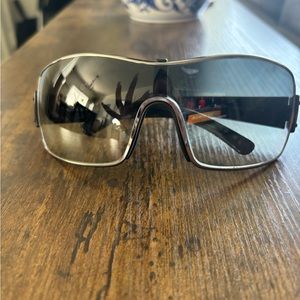 Unisex vintage Authentic Prada shield sunglasses!